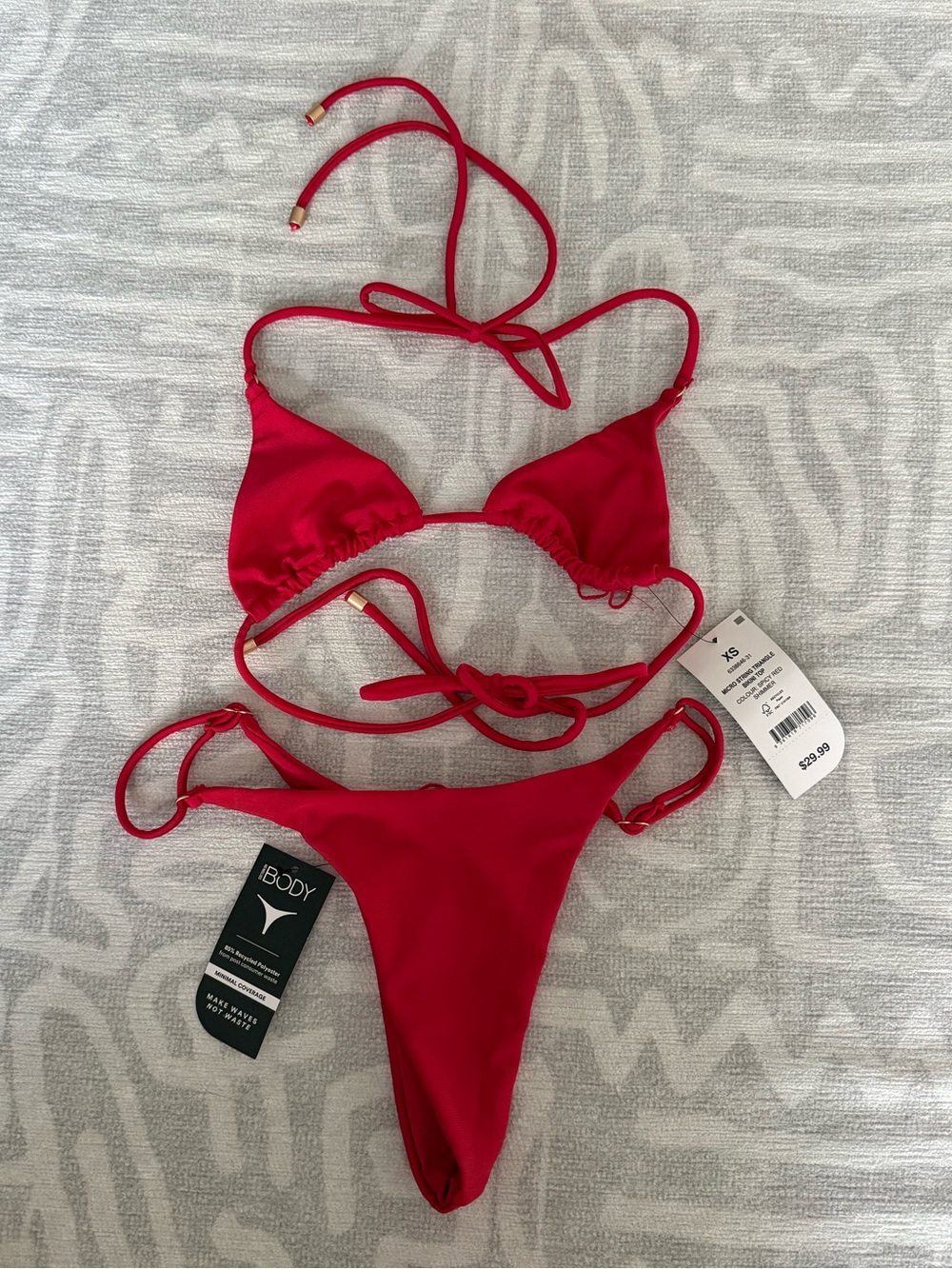 Cotton On Red Triangle String Bikini